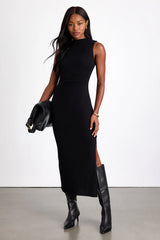 Zephine Ivory Sleeveless Sweater Midi Dress