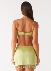 Bora Bora Beaded Top - Lime
