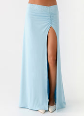 Ocean Plunge Maxi Skirt - Blue