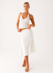 Olive Midi Skirt - Ivory