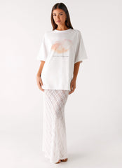 Pearl Oversized Tee - White