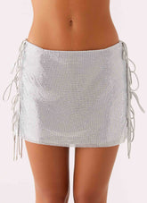 Popstar Glomesh Mini Skirt - Silver