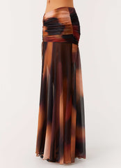 Stargazer Mesh Maxi Skirt - Black Gradient