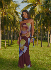 Under The Pagoda Maxi Dress - Dark Floral