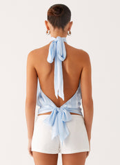 Willow Chiffon Top - Blue