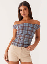 Zahli Off Shoulder Top - Shoreline Check