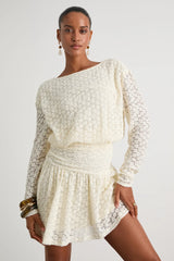 Zallie Wine Red Textured Knit Ruched Long Sleeve Mini Dress