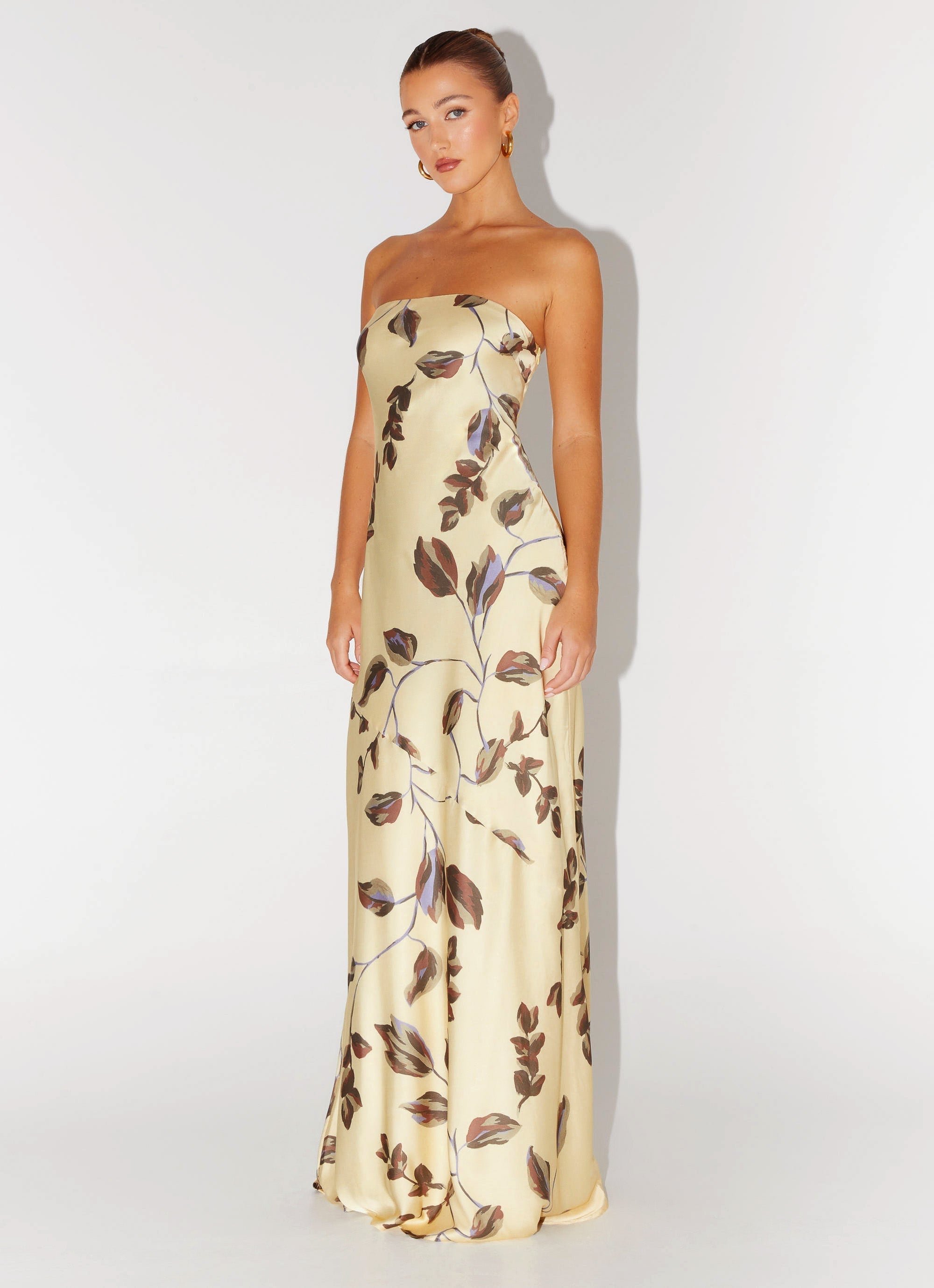 Alisa Strapless Maxi Dress - Buttercream Bliss
