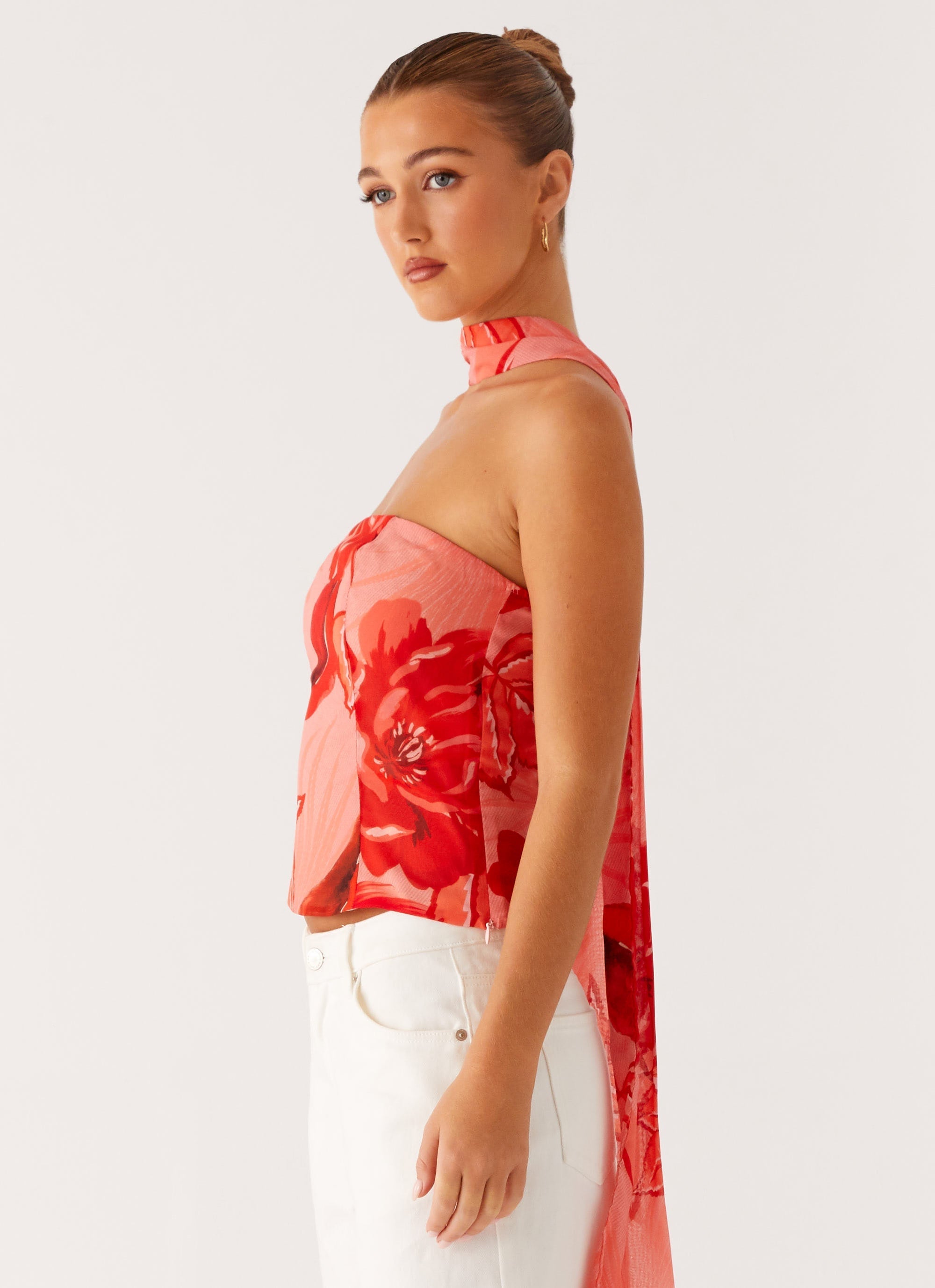 Anais Scarf Top - Sicily Sunset Print