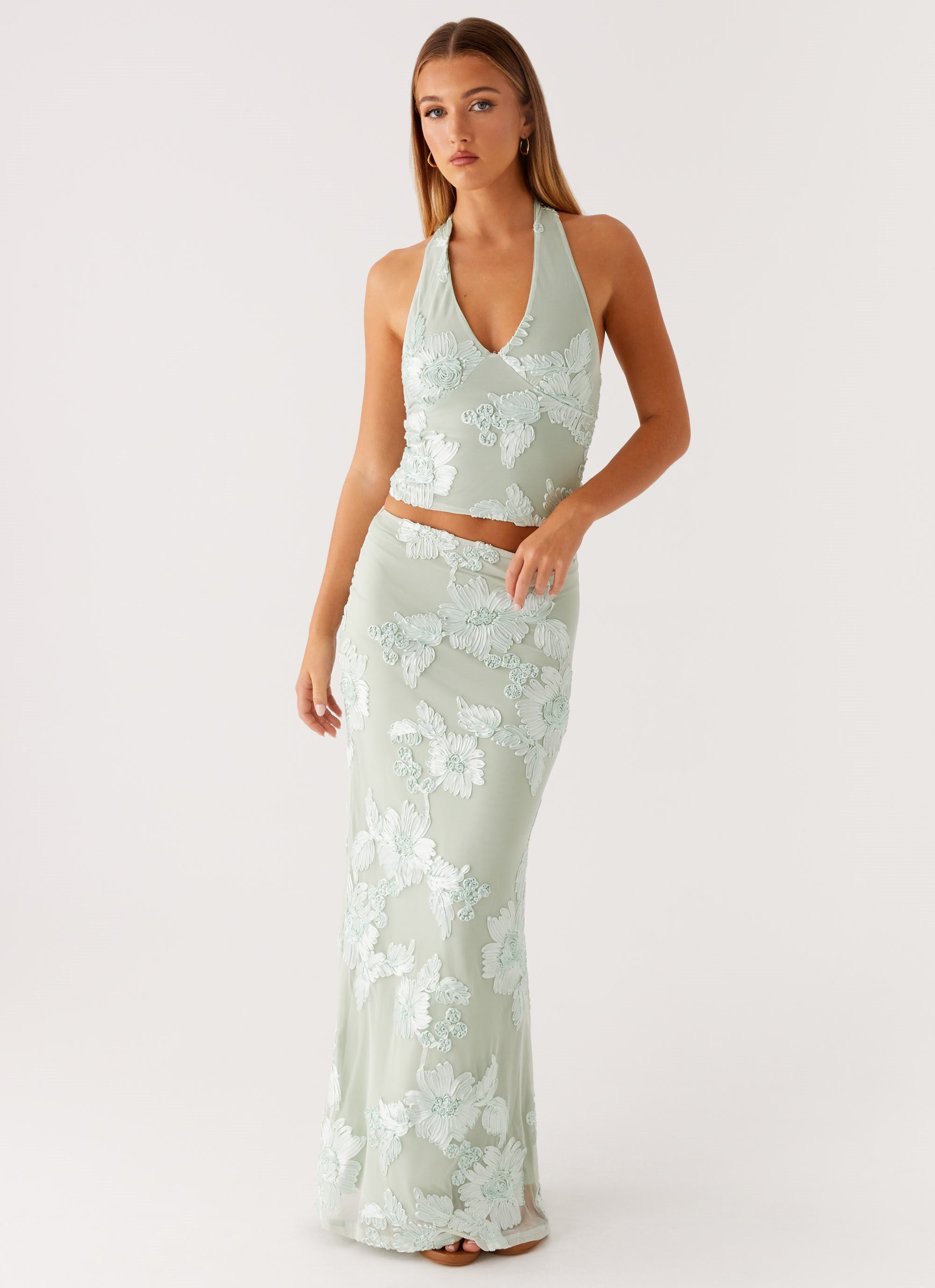 Radiate Maxi Skirt - Sage