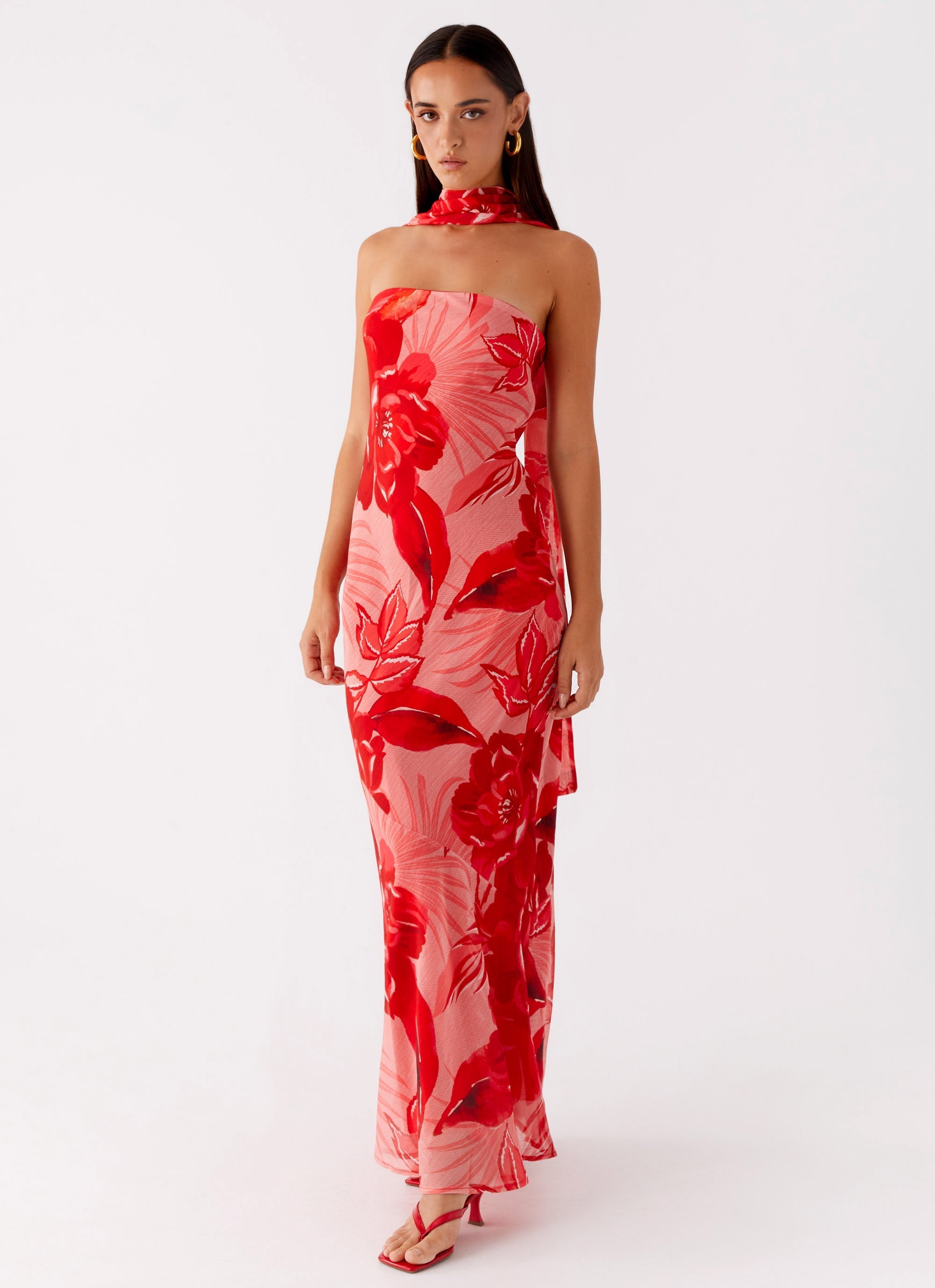 Under The Pagoda Maxi Dress - Sicily Sunsets Print