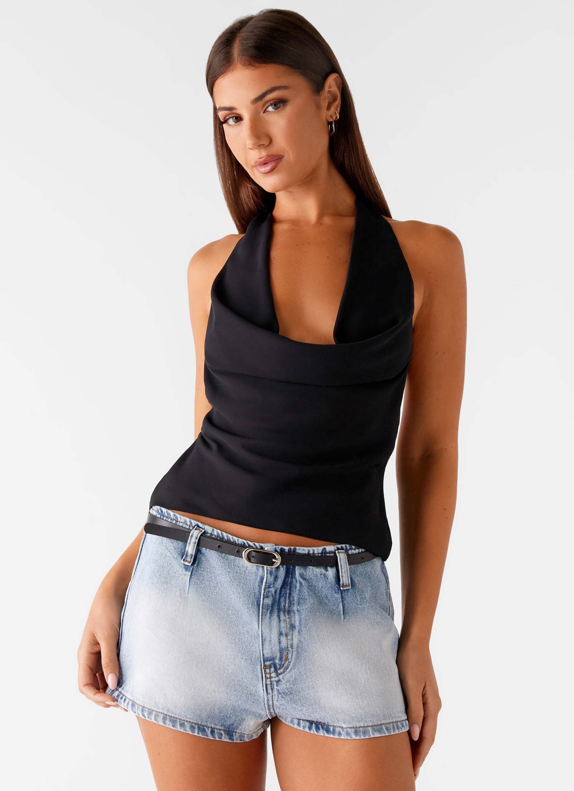 Unreal Denim Mini Shorts - Bleached Blue