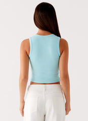 Veda Tank Top - Turquoise