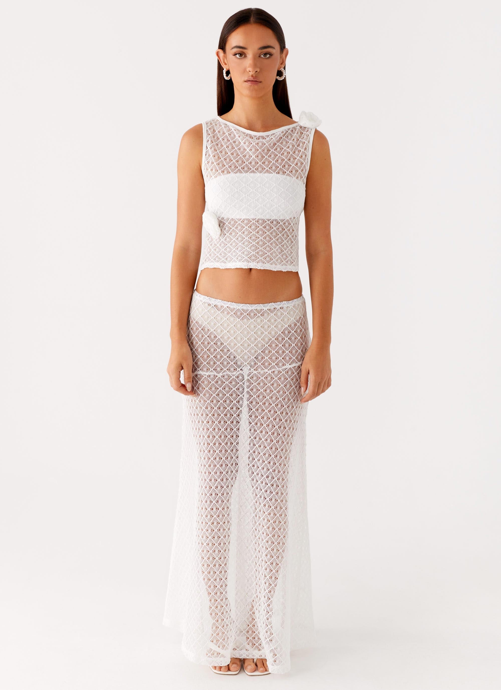 Velli Crochet Top - White