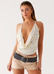 Zira Backless Top - Light Beige